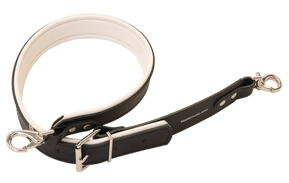 Full leather strap, 50mm, black/white , Item ID 2.007